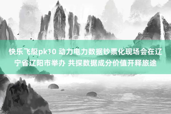 快乐飞艇pk10 动力电力数据钞票化现场会在辽宁省辽阳市举办 共探数据成分价值开释旅途