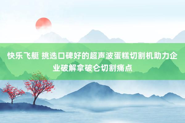 快乐飞艇 挑选口碑好的超声波蛋糕切割机助力企业破解拿破仑切割痛点