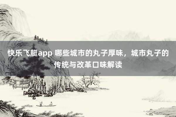 快乐飞艇app 哪些城市的丸子厚味，城市丸子的传统与改革口味解读